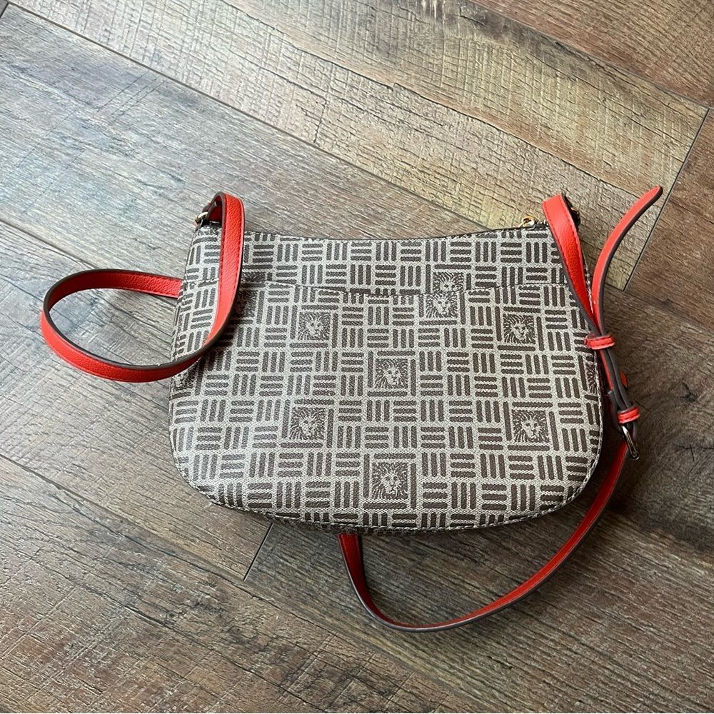Anne Klein Crossbody Purse with orange accents - Picture 8 of 15